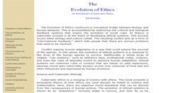 Desktop Screenshot of evolutionaryethics.com